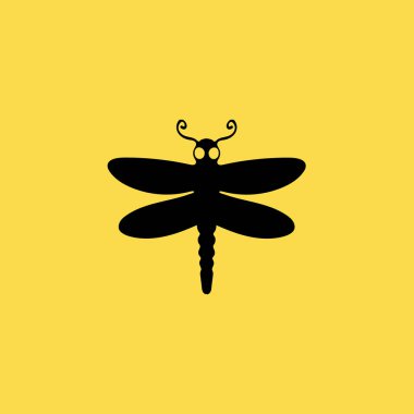 Dragon fly simgesi illüstrasyon izole vektör işareti simgesi