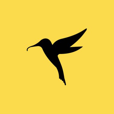 sinek kuşu simgesi illüstrasyon izole vektör işareti simgesi