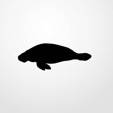 Manatee simgesi illüstrasyon izole vektör işareti simgesi