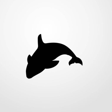 Orca simgesi illüstrasyon izole vektör işareti simgesi