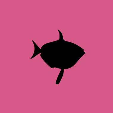 Balık simgesi illüstrasyonu izole vektör işareti