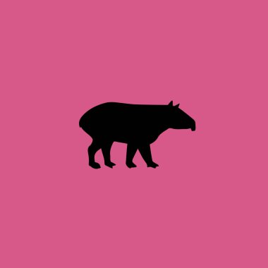 Tapir simgesi illüstrasyon izole vektör işareti simgesi