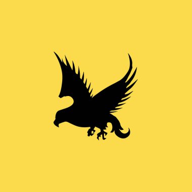 Şahin kuş simgesi illüstrasyon izole vektör işareti simgesi