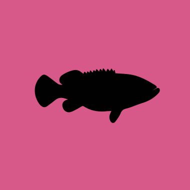 Balık simgesi illüstrasyonu izole vektör işareti