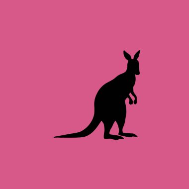 kanguru simgesi illüstrasyonu izole vektör işareti