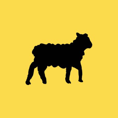 Koyun simgesi illüstrasyon izole vektör işareti simgesi