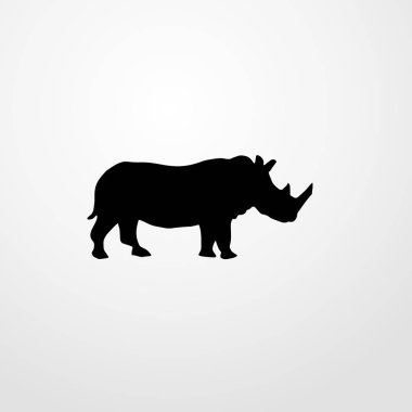 Gergedan simgesi illüstrasyon izole vektör işareti simgesi