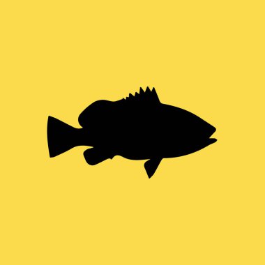 Balık simgesi simgesi illüstrasyon izole vektör işareti simgesi