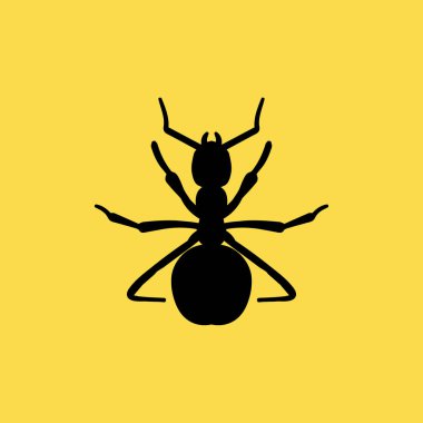 Kırmızı karınca simgesi illüstrasyon izole vektör işareti simgesi