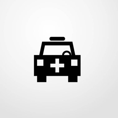 Ambulans simgesi illüstrasyon izole vektör işareti simgesi