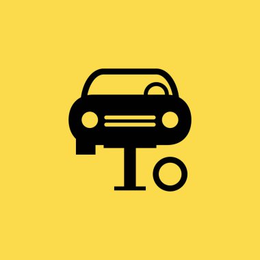 Araba Asansör simgesi illüstrasyon izole vektör işareti sembolü