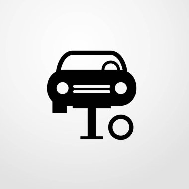 Araba Asansör simgesi illüstrasyon izole vektör işareti sembolü