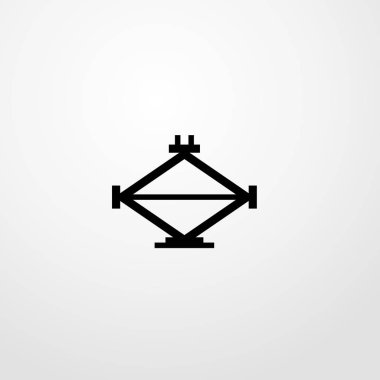 Araba jack simgesi illüstrasyon izole vektör işareti simgesi