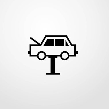 Araba Asansör simgesi illüstrasyon izole vektör işareti sembolü