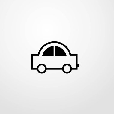 Araba simgesi çizimi izole vektör işareti