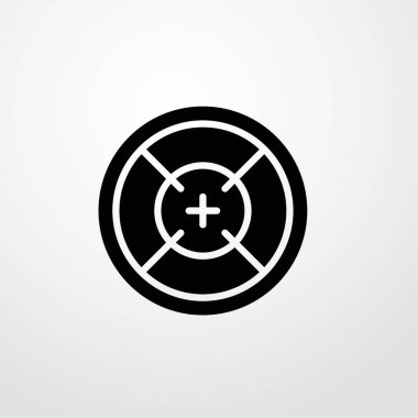 Hedef simgesi illüstrasyon izole vektör işareti simgesi