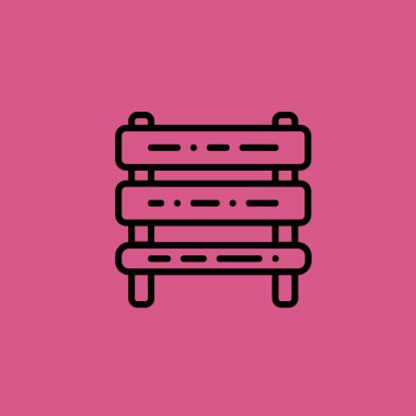 tezgah simgesi illüstrasyon izole vektör işareti simgesi