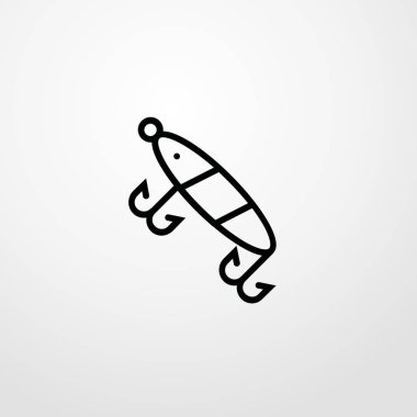 balık kanca simgesi illüstrasyon izole vektör simgesi