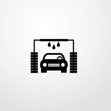 Araba yıkama simgesi illüstrasyon izole vektör işareti simgesi