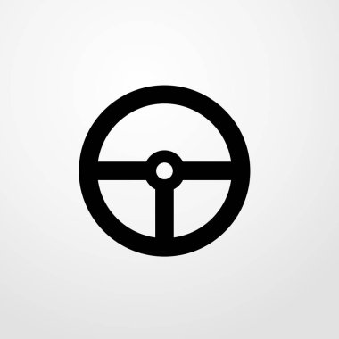 Direksiyon simidi simgesi illüstrasyon izole vektör işareti simgesi