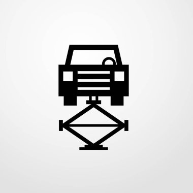 Araba Asansör simgesi illüstrasyon izole vektör işareti sembolü