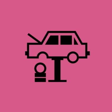 Araba Asansör simgesi illüstrasyon izole vektör işareti sembolü