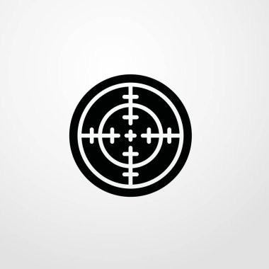 Hedef simgesi illüstrasyon izole vektör işareti simgesi