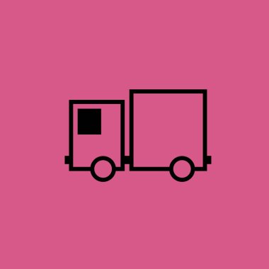 kamyon simgesi gösterimi izole vektör işareti
