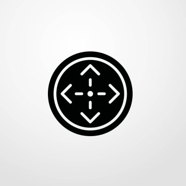 Hedef simgesi illüstrasyon izole vektör işareti simgesi