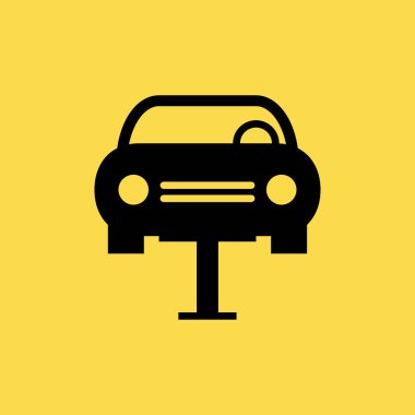 Araba Asansör simgesi illüstrasyon izole vektör işareti sembolü