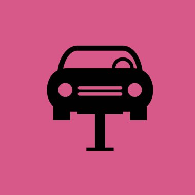 Araba Asansör simgesi illüstrasyon izole vektör işareti sembolü