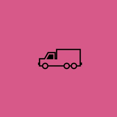 römork araç simgesini illüstrasyon izole vektör işareti simgesi