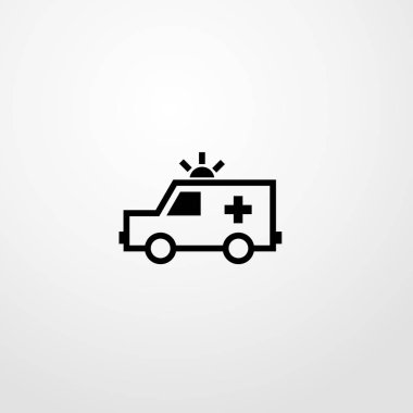 Ambulans simgesi illüstrasyon izole vektör işareti simgesi