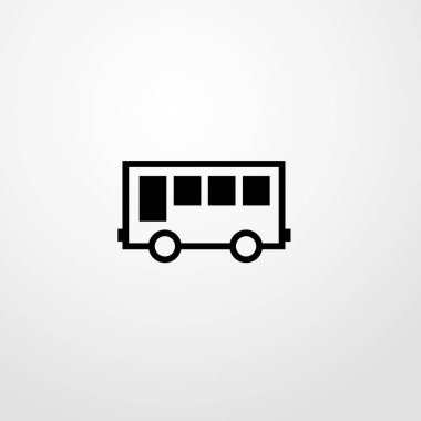 Otobüs simgesi illüstrasyon izole vektör işareti simgesi