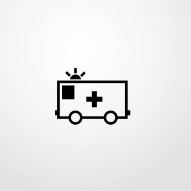 Ambulans simgesi illüstrasyon izole vektör işareti simgesi