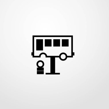 Otobüste Asansör simgesi illüstrasyon izole vektör işareti simgesi