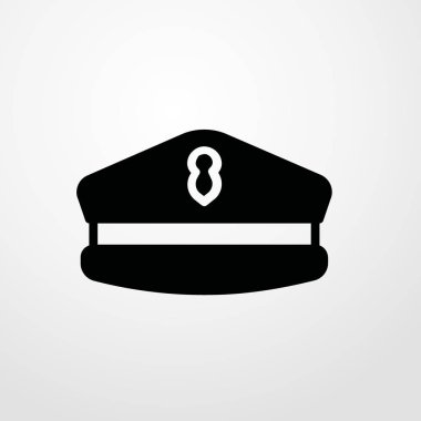 Polis simgesi illüstrasyon izole vektör işareti simgesi kap