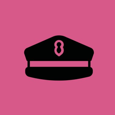 Polis simgesi illüstrasyon izole vektör işareti simgesi kap