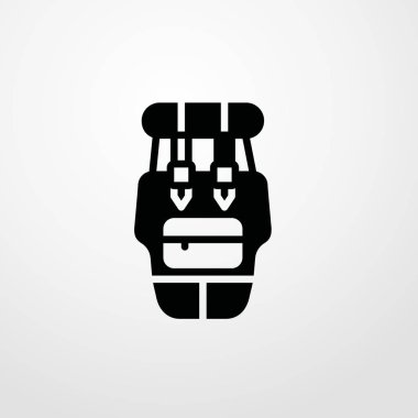 Sırt çantası simgesini illüstrasyon izole vektör işareti simgesi