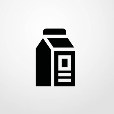 süt paketi simgesi illüstrasyon izole vektör işareti simgesi