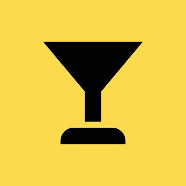 Kokteyl simgesi illüstrasyon izole vektör işareti simgesi