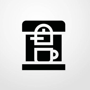 kahve makinesi simgesini illüstrasyon izole vektör işareti simgesi
