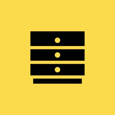 Dolap simgesi illüstrasyon izole vektör işareti simgesi