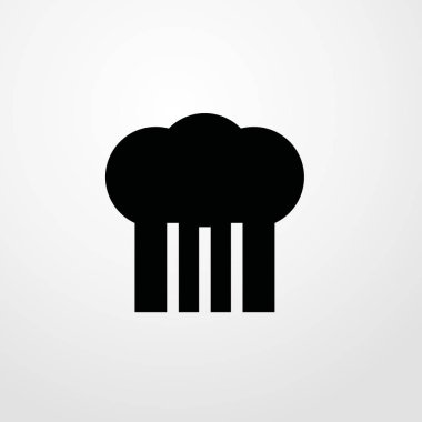 Chef şapka simgesi illüstrasyon izole vektör işareti simgesi