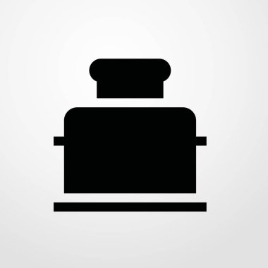 Ekmek kızartma makinesi simgesini illüstrasyon izole vektör işareti simgesi