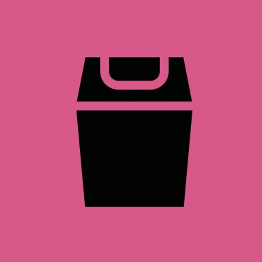 çöp kutusu simgesini illüstrasyon izole vektör işareti simgesi