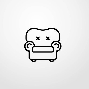 Koltuk simge illüstrasyon izole vektör işareti simgesi