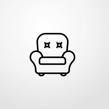 Koltuk simge illüstrasyon izole vektör işareti simgesi