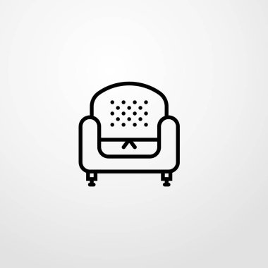 Koltuk simge illüstrasyon izole vektör işareti simgesi