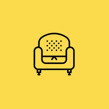 Koltuk simge illüstrasyon izole vektör işareti simgesi